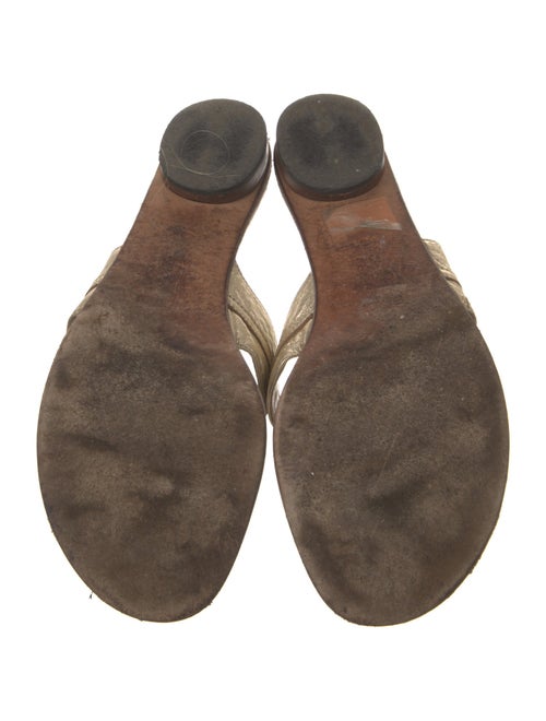 Fendi Leather Studded Accents Slides