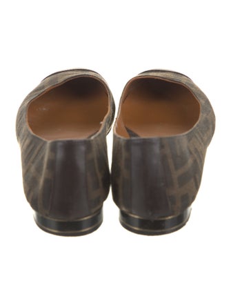 Fendi Zucca FF Logo Canvas Flats