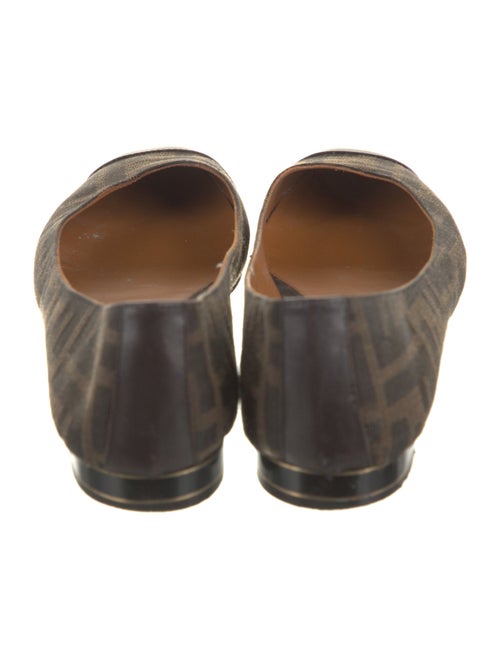Fendi Zucca FF Logo Canvas Flats