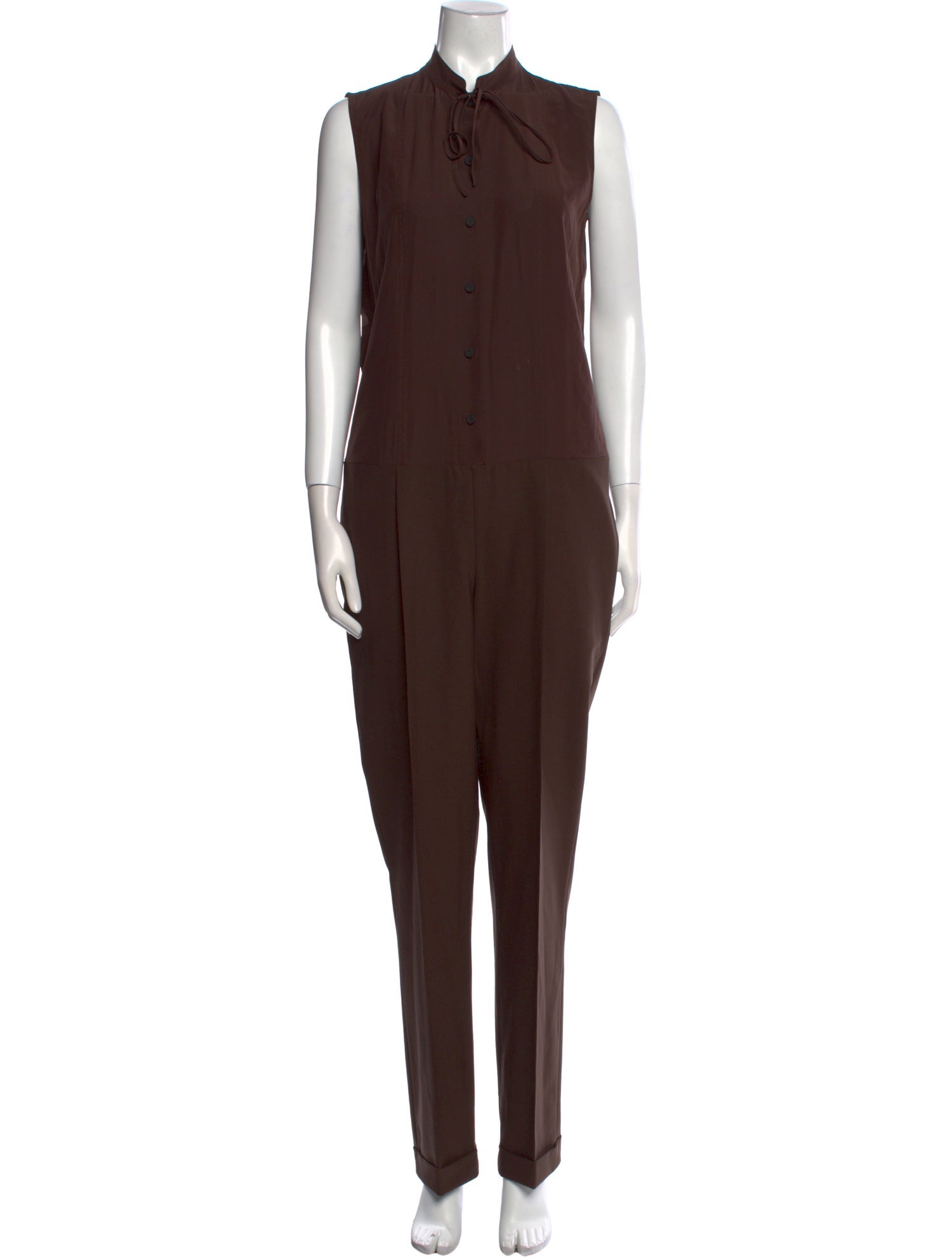 Fendi Virgin Wool Mock Neck Jumpsuit