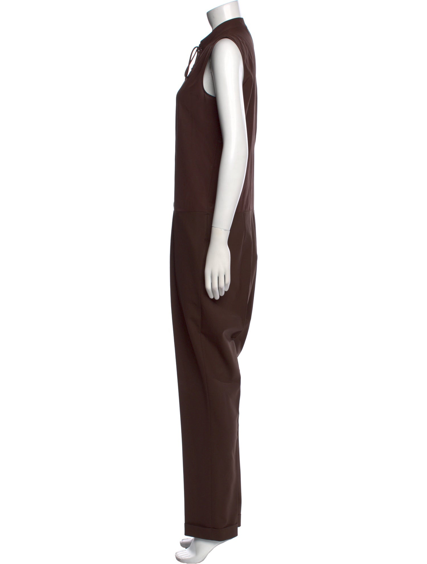 Fendi Virgin Wool Mock Neck Jumpsuit