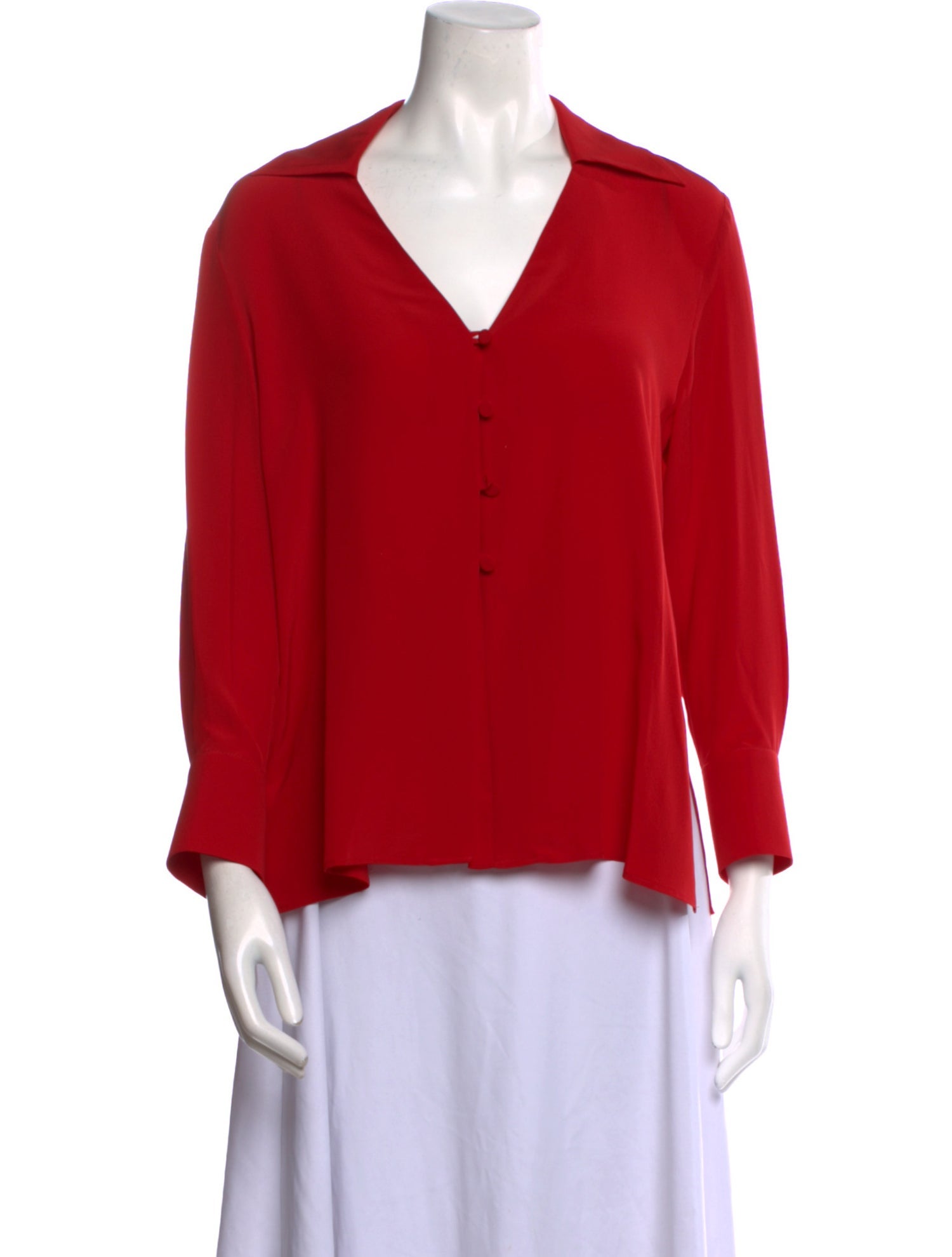 Fendi Silk V-Neck Blouse