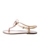 Fendi Zucca FF Logo Rubber T-Strap Sandals