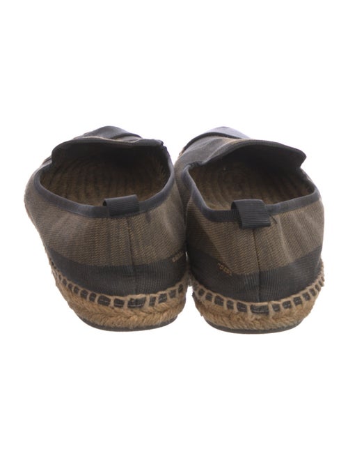 Fendi Pequin Pattern Canvas Espadrilles