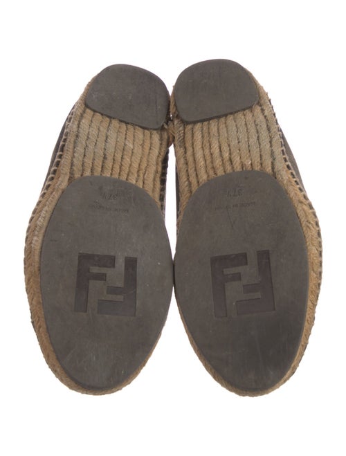 Fendi Pequin Pattern Canvas Espadrilles