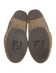 Fendi Pequin Pattern Canvas Espadrilles