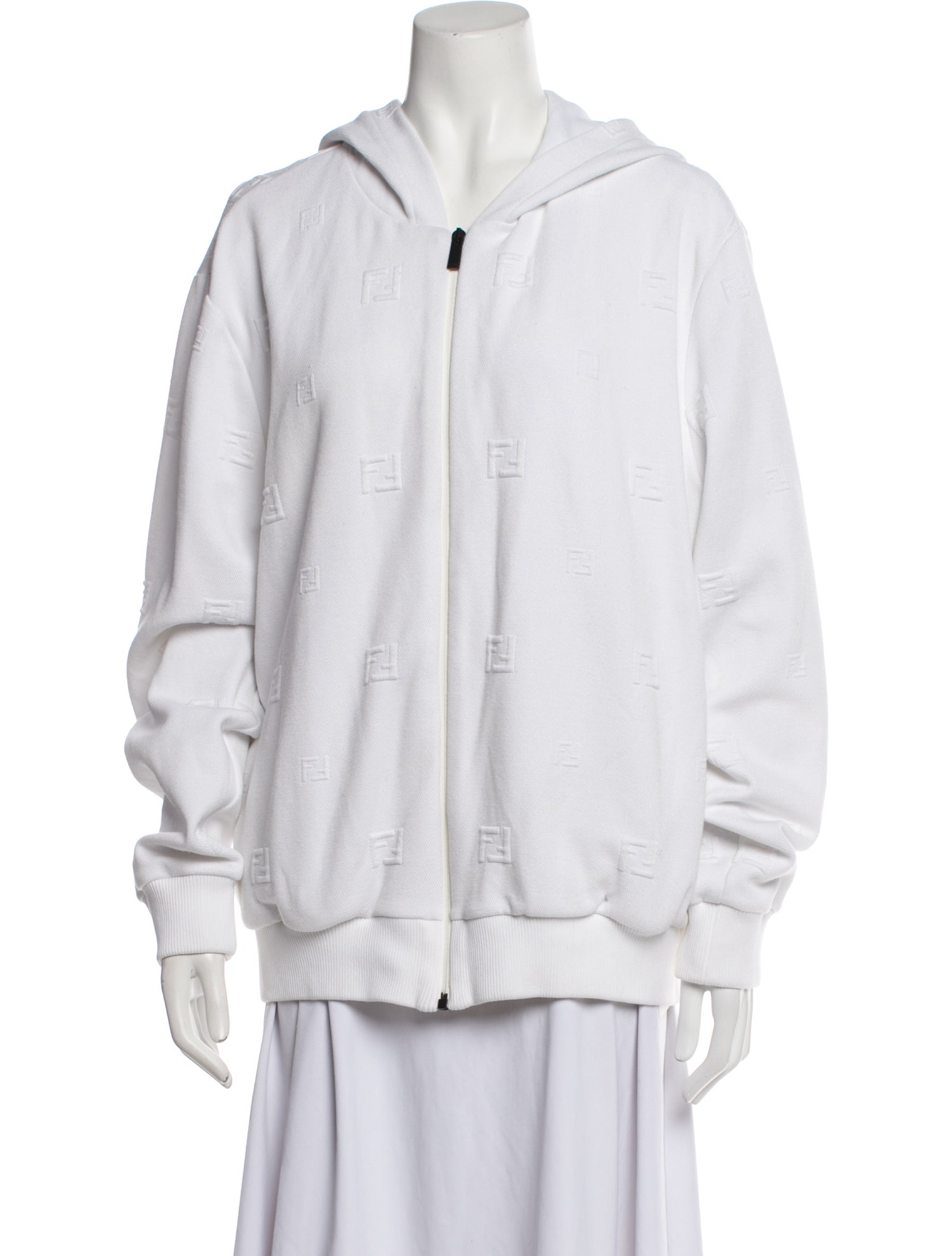 Fendi Mock Neck Long Sleeve Sweatshirt