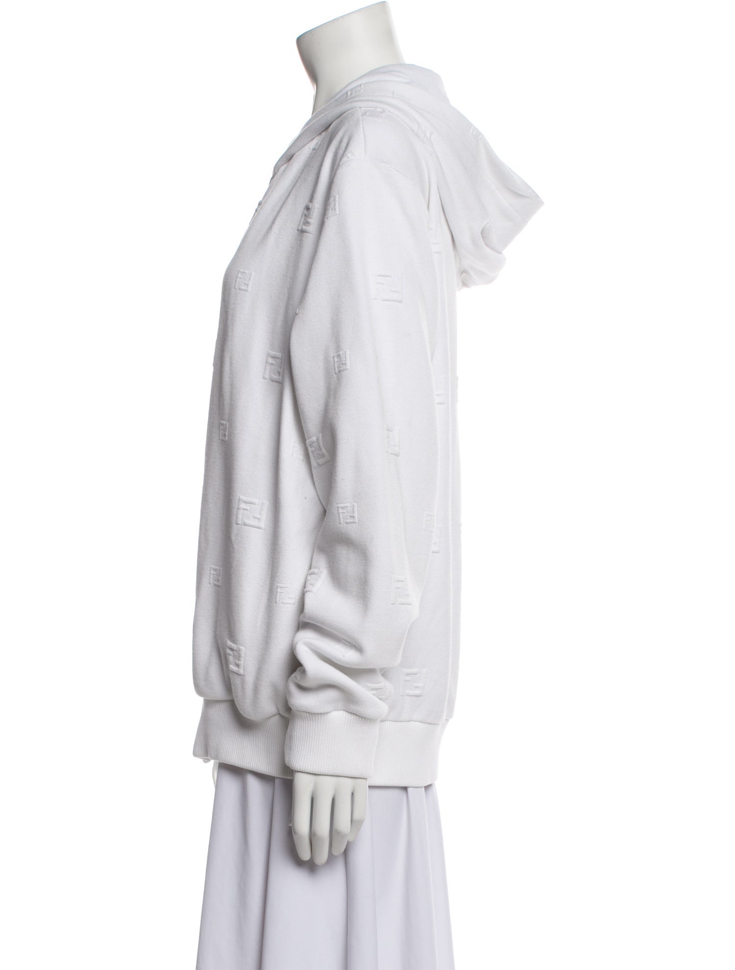 Fendi Mock Neck Long Sleeve Sweatshirt