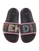 Fendi Leather Printed Slides