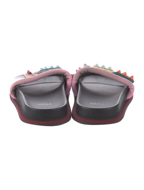 Fendi Leather Printed Slides