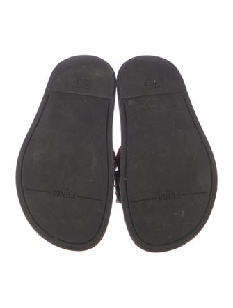 Fendi Leather Printed Slides