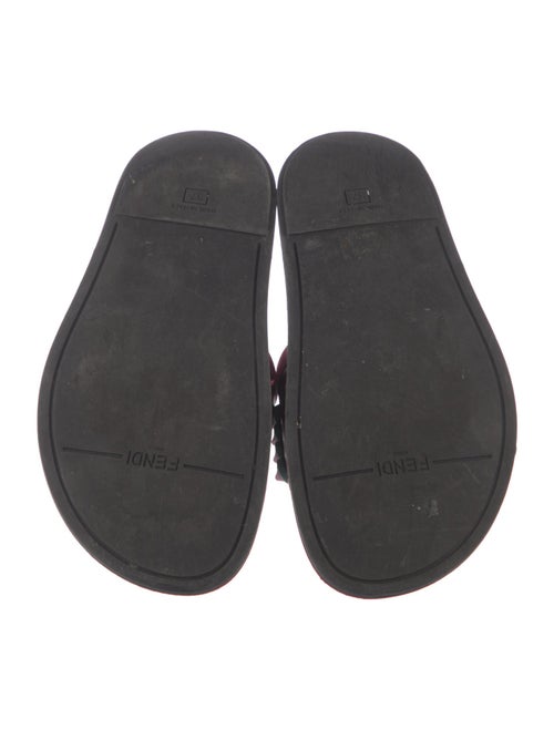 Fendi Leather Printed Slides