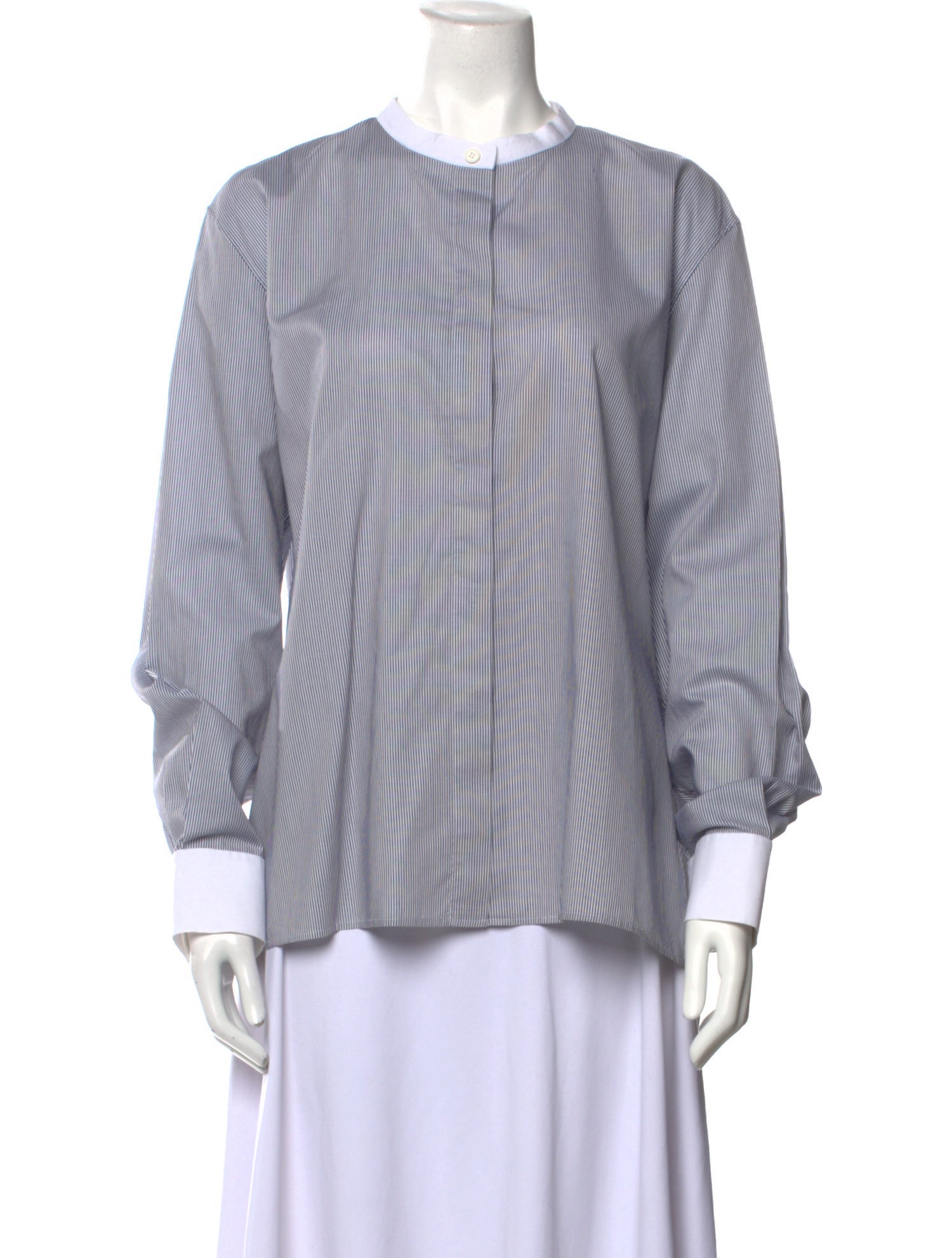 Fendi Striped Crew Neck Blouse