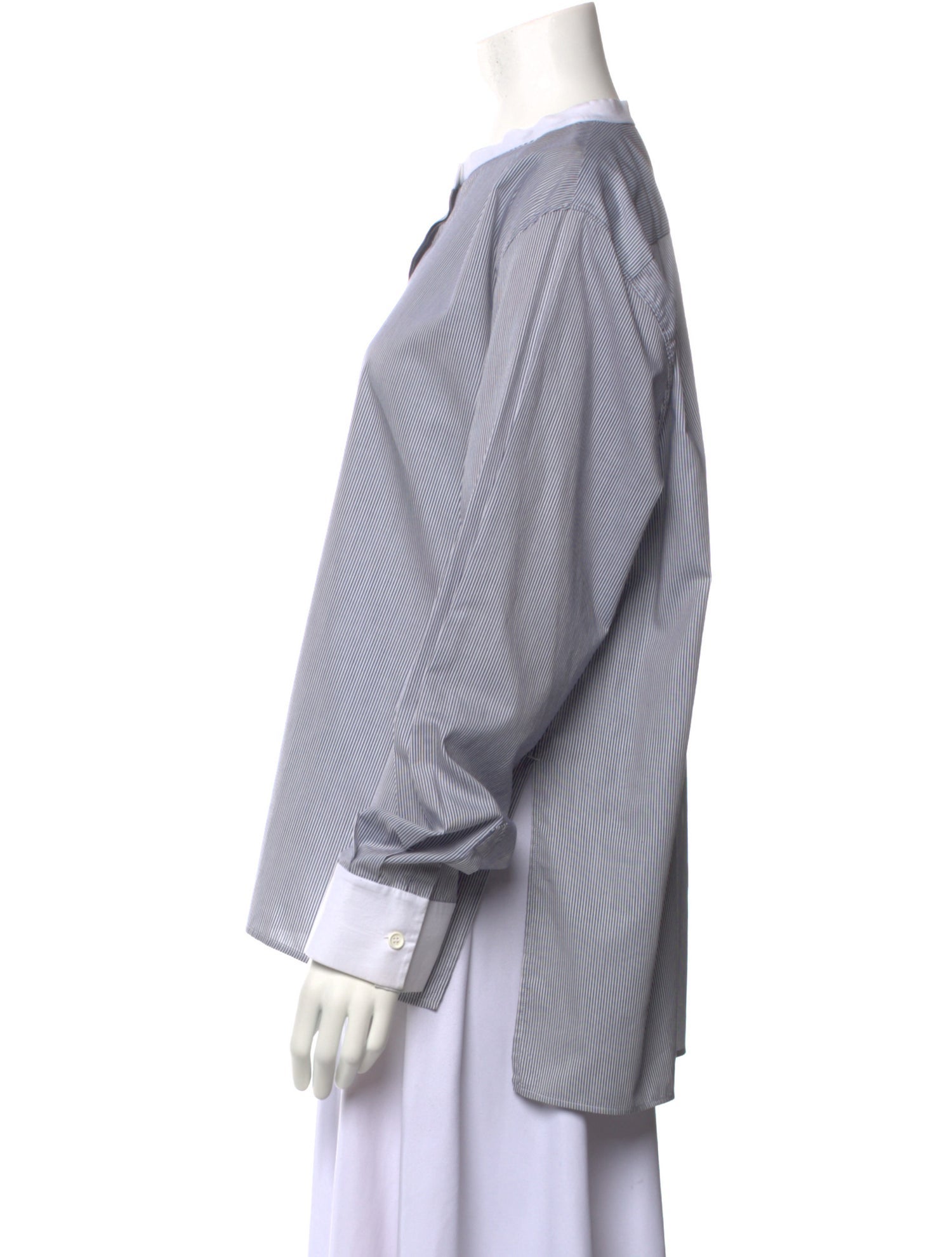 Fendi Striped Crew Neck Blouse