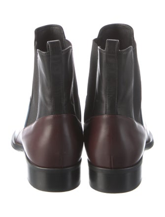 Fendi Monsters Motif Leather Chelsea Boots