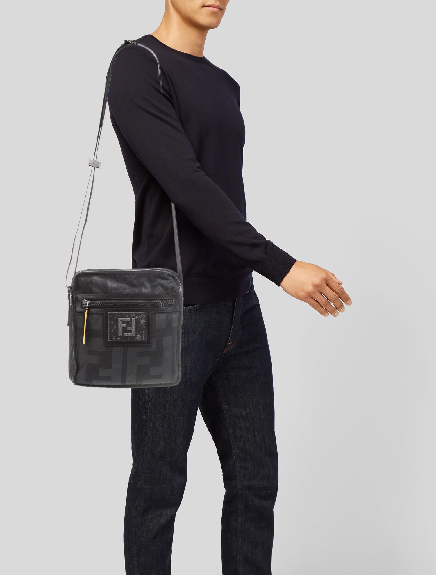 Fendi Zucca FF Messenger Bag Vintage