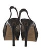 Fendi Signature Logo Mesh Slingback Pumps
