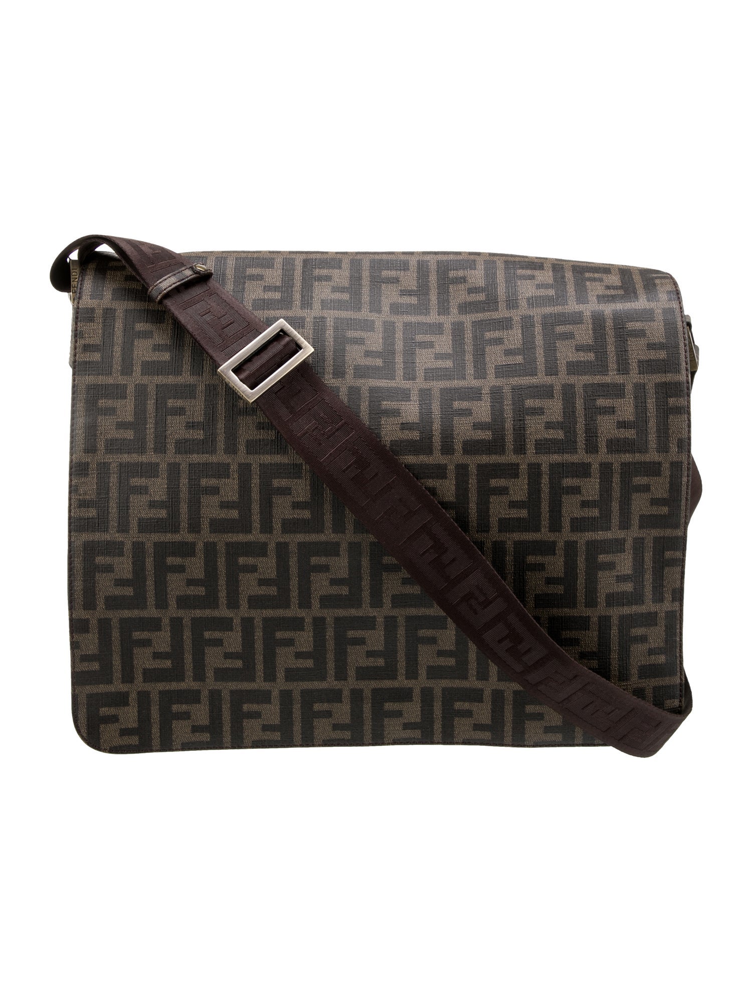 Fendi Zucca FF Messenger Bag Vintage