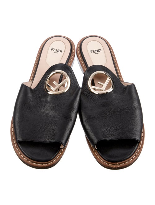 Fendi Leather Slides