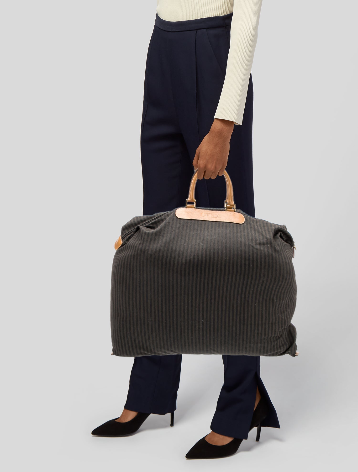 Fendi Pequin Garment Bag Vintage