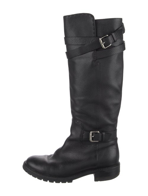Fendi Leather Riding Boots