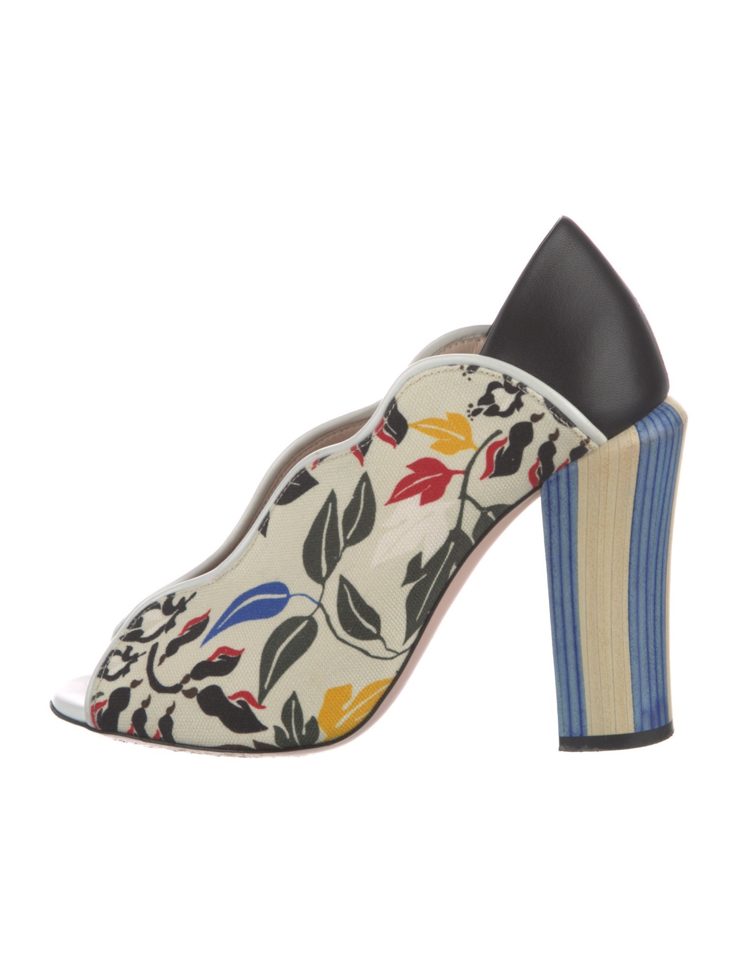 Fendi Canvas Printed Mules