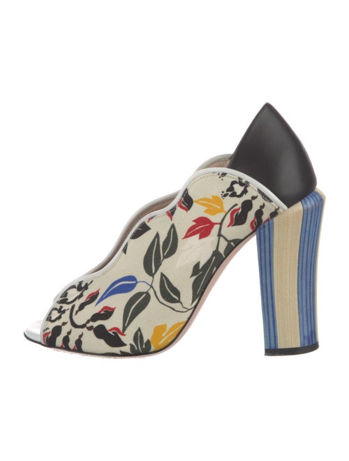 Fendi Canvas Printed Mules