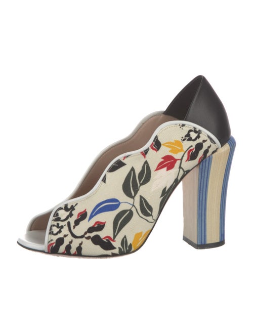 Fendi Canvas Printed Mules