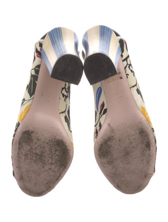 Fendi Canvas Printed Mules
