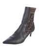 Fendi Zucca FF Logo Leather Sock Boots
