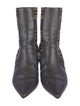 Fendi Zucca FF Logo Leather Sock Boots
