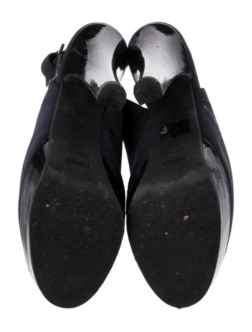 Fendi Zucca FF Logo Suede Slingback Pumps