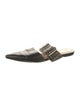 Fendi Zucca FF Logo Leather Mules