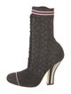 Fendi Leather Printed Sock Boots