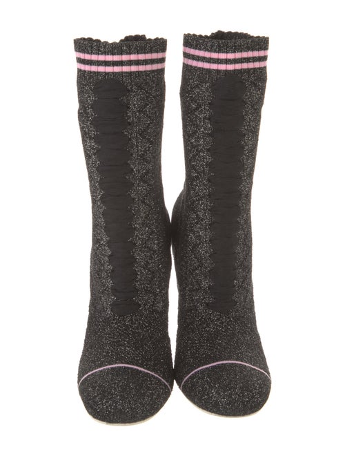 Fendi Leather Printed Sock Boots