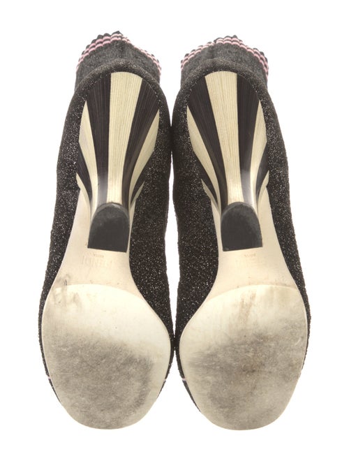 Fendi Leather Printed Sock Boots