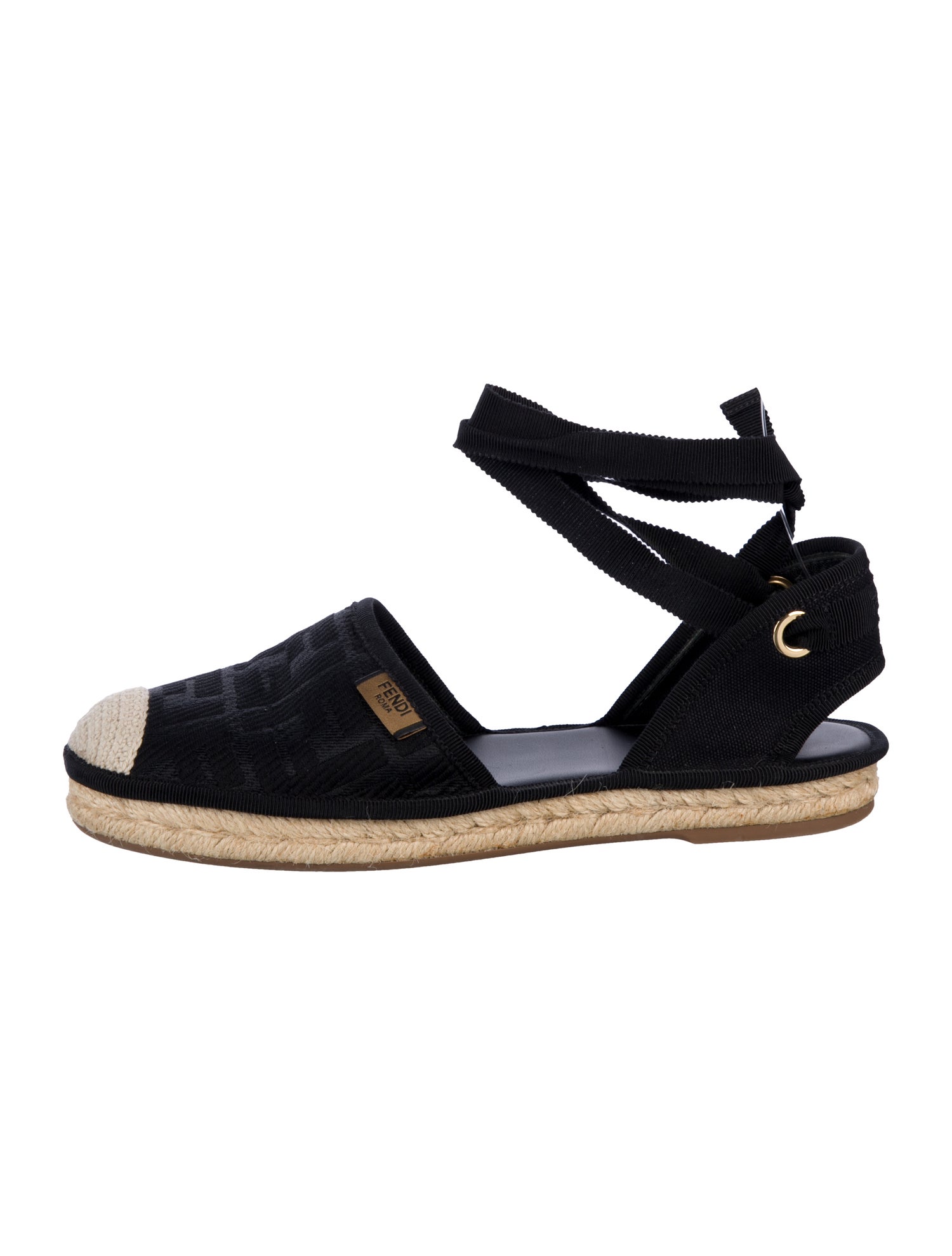 Fendi Zucca FF Logo Canvas Espadrilles