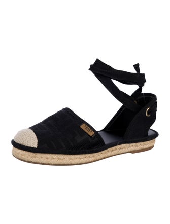 Fendi Zucca FF Logo Canvas Espadrilles