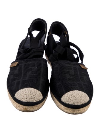 Fendi Zucca FF Logo Canvas Espadrilles