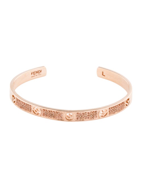 Fendi F Is Fendi Crystal Cuff Bracelet