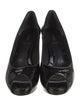 Fendi Zucca FF Logo Patent Leather Pumps