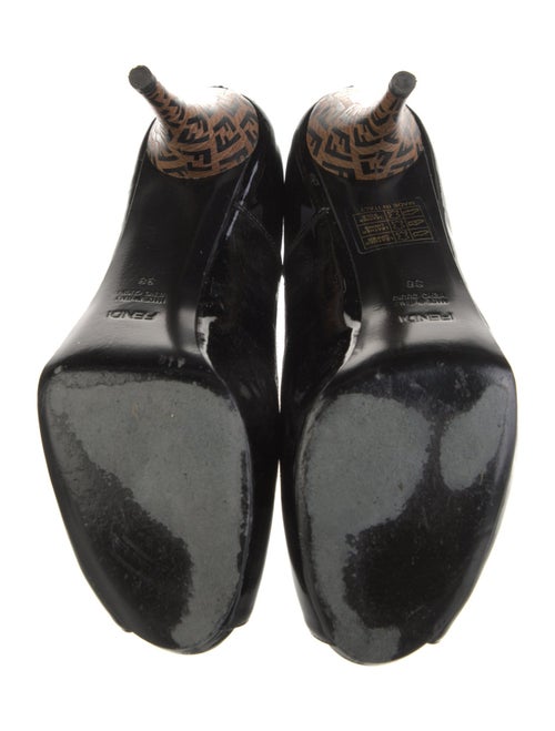 Fendi Zucca FF Logo Patent Leather Pumps