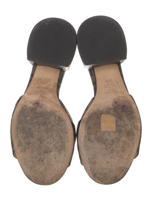 Fendi Zucca FF Logo Canvas Slides