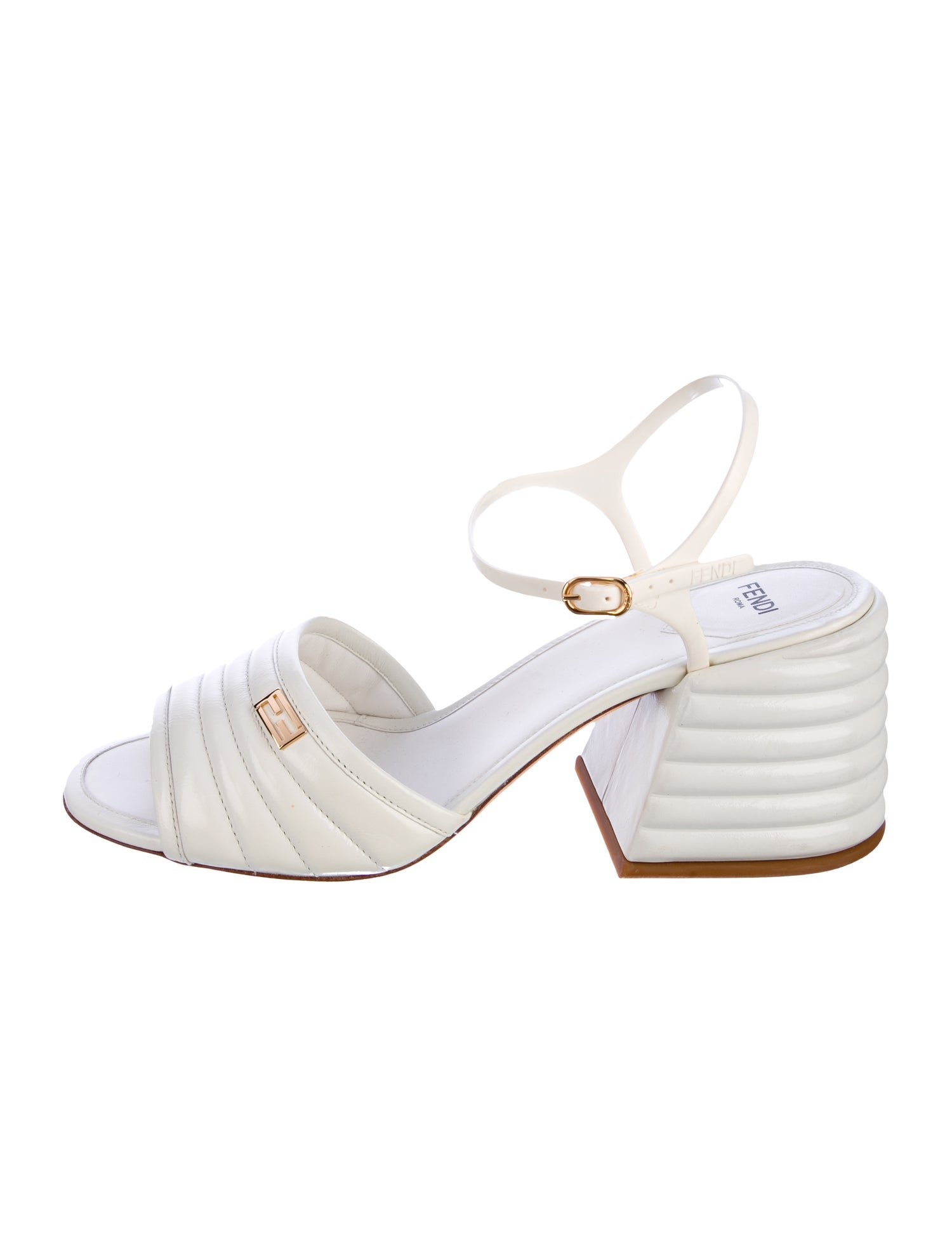 Fendi Leather Slingback Sandals