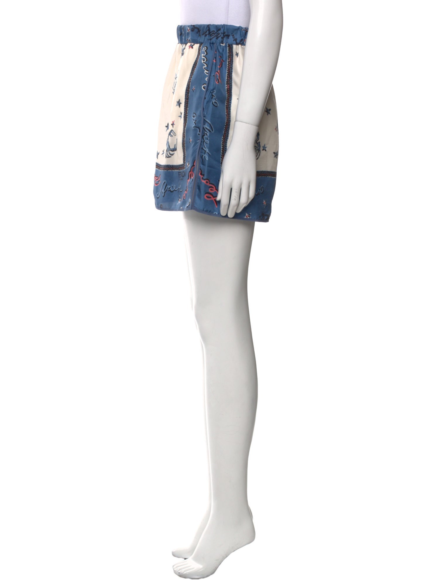 Fendi Silk Mini Shorts