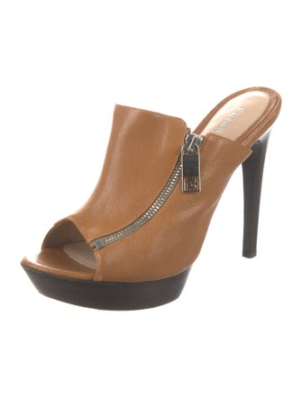 Fendi Leather Slides