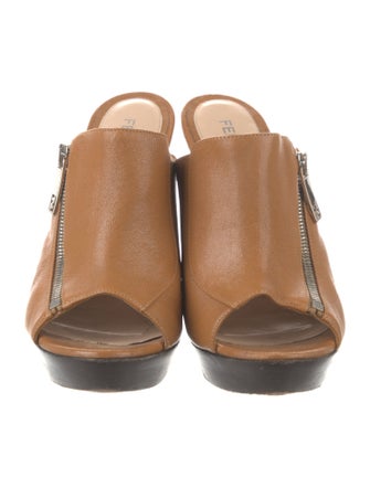 Fendi Leather Slides