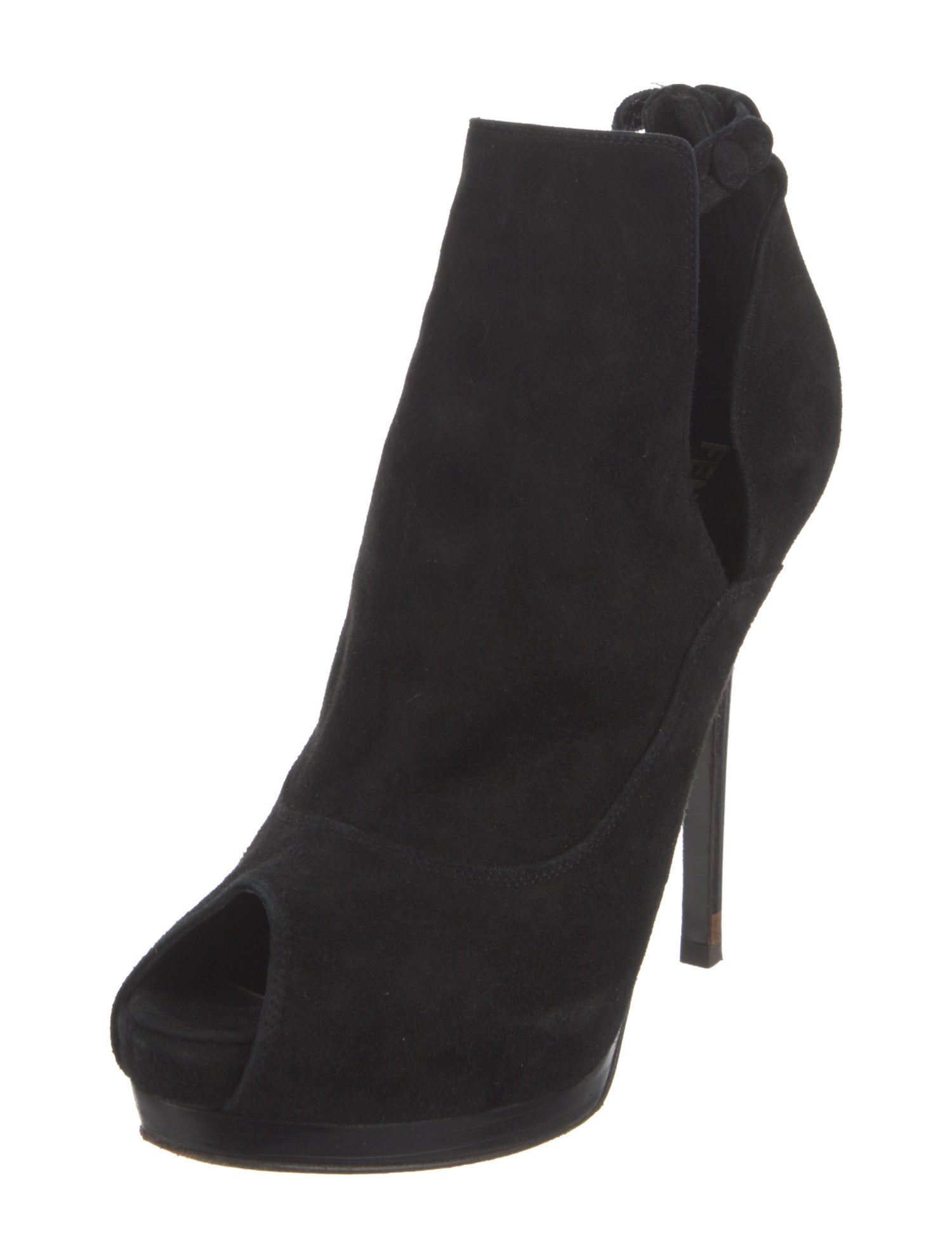 Fendi Suede T-Strap Pumps