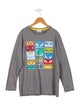 Fendi Girls' Monster Graphic Long Sleeve Shirt