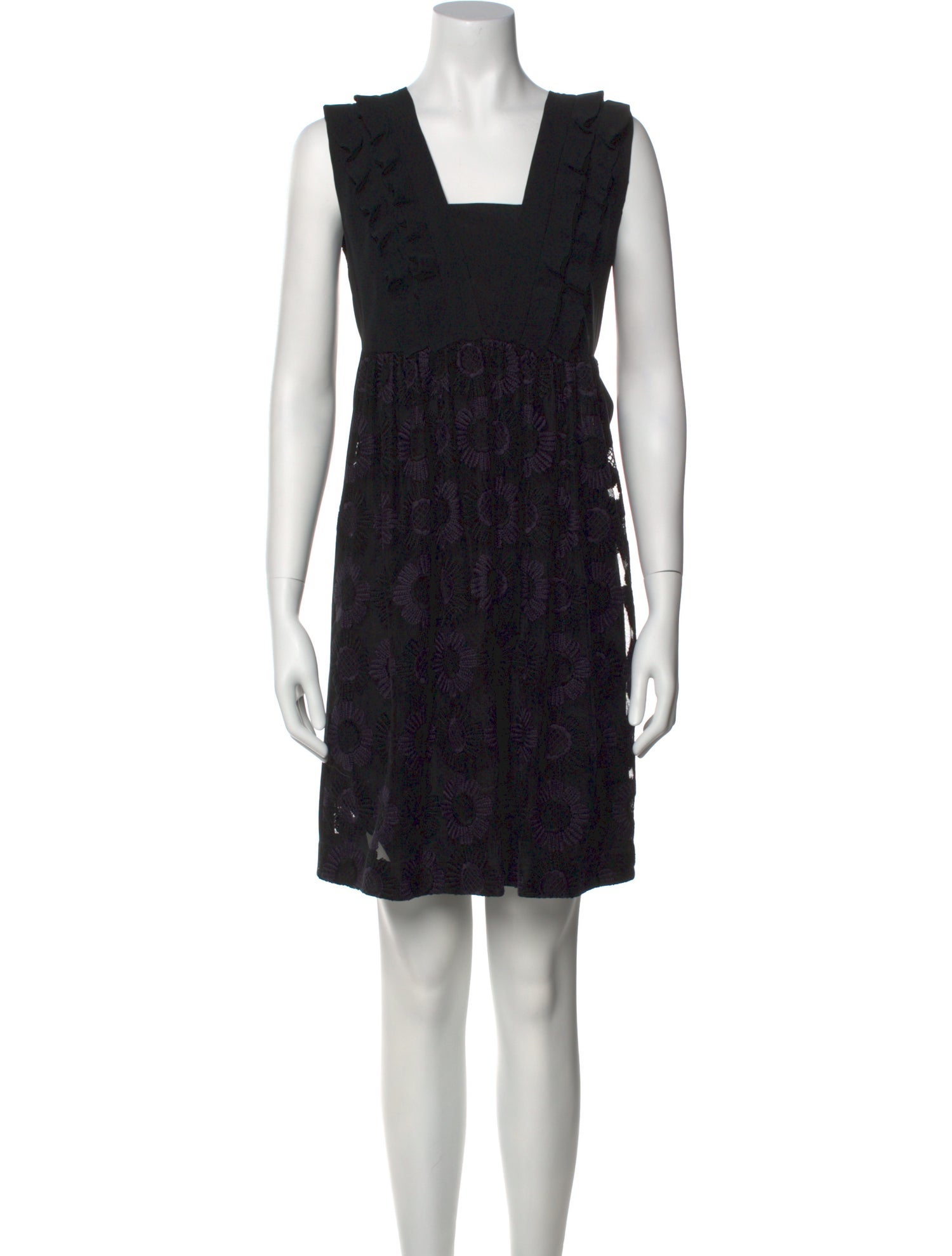 Fendi Square Neckline Knee-Length Dress